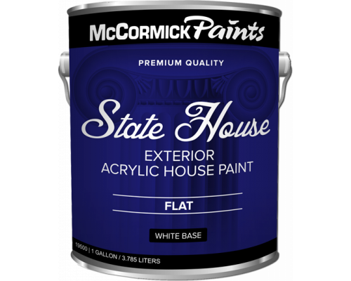 Краска акриловая латексная для фасадных работ McCormick Pain State House база белая матовая 0,946 л.