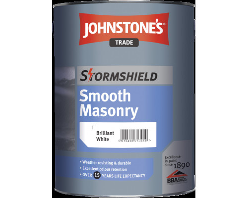 Краска акриловая по минеральным фасадам Johnstone`s Stormshield Smooth Masonry 5 л.