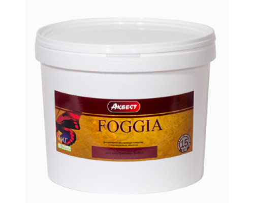 Краска декоративная лессирующая FOGGIA GOLD белая 1 кг. Аквест