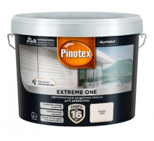 Краска для деревянных фасадов акриловая Pinotex Extreme One белая полуматовая 9 л. база BW