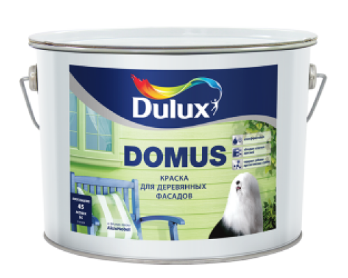 Краска для деревянных фасадов масляно-алкидная Dulux Domus полуглянцевая база BC 0,9 л.