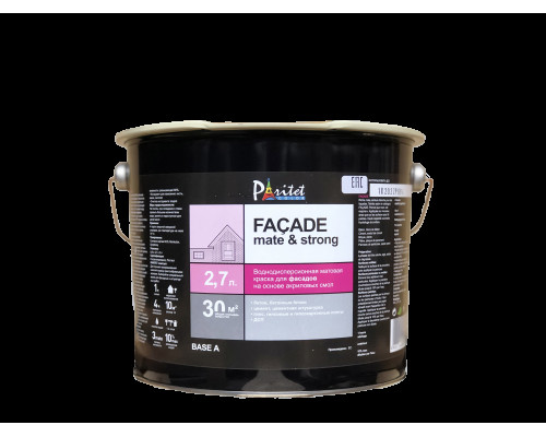 Краска для фасадов  Paritet Facade Mate & Strong Base A 9L 