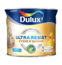 Краска для кухни и ванной латексная Dulux Ultra Resist матовая белая 2,5 л.