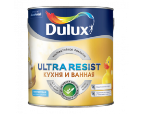 Краска для кухни и ванной латексная Dulux Ultra Resist полуматовая база ВM 0,96 л.