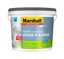 Краска для кухни и ванной латексная Marshall матовая белая 0,9 л.