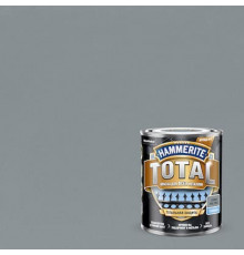 Краска для металлических поверхностей алкидная Hammerite Total гладкая серая RAL 7042 0,75 л, 