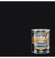 Краска для металлических поверхностей алкидная Hammerite Total матовая черная RAL 9005 0,75 л, 