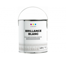 Краска для потолков и лепнины глубокоматовая Vincent Brillance Blanc белая 2,25 л.