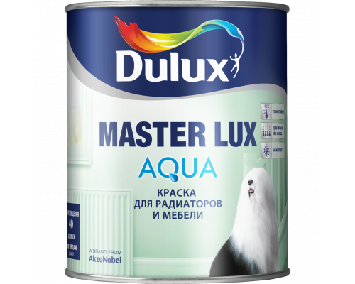 Краска для радиаторов и мебели водно-дисперсионная Dulux Master Lux Aqua 40 полуглянцевая база BC 2,325 л.