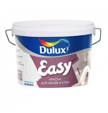 Краска для стен и обоев водно-дисперсионная Dulux Easy матовая белая 2,5 л.