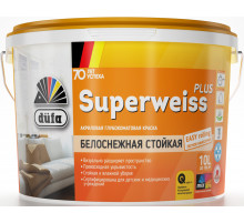 Краска для стен и потолков акриловая Dufa Retail Superweiss Plus глубокоматовая база 1 10 л.