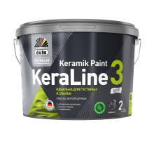 Краска для стен и потолков Düfa Premium KeraLine Keramik Paint 3 глубокоматовая белая 9 л.