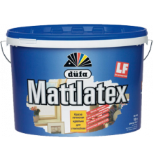Краска для стен и потолков для влажных помещений латексная Dufa Mattlatex D100 матовая белая 2,5 л.