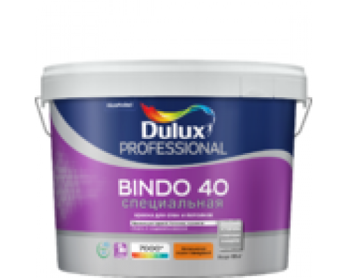 Краска для стен и потолков для влажных помещений латексная Dulux Bindo 40 полуглянцевая база BW 5 л.