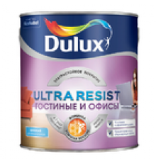 Краска для стен и потолков латексная Dulux Ultra Resist Для Гостиной и Офиса матовая база BW 2,5 л.