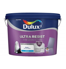 Краска для стен и потолков латексная Dulux Ultra Resist Для Гостиной и Офиса матовая белая 9 л.