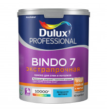 Краска для стен и потолков латексная экстрапрочная Dulux Professional Bindo 7 матовая белая 4,5 л.