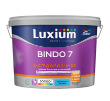 Краска для стен и потолков латексная экстрапрочная Luxium Professional Bindo 7 матовая белая 9 л.