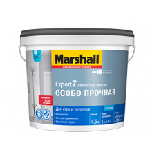 Краска для стен и потолков латексная Marshall Export-7 матовая белая 0,9 л.