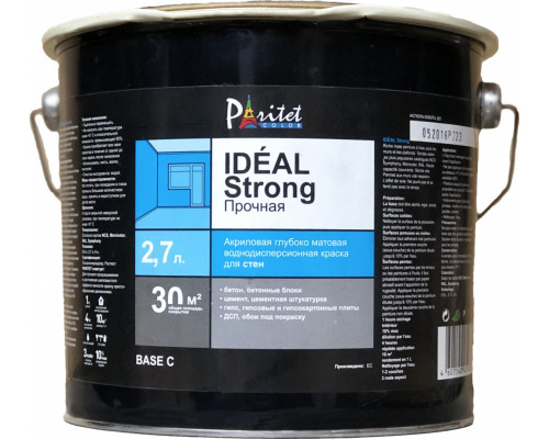 Краска для стен и потолков Paritet Ideal Strong Base C 9L 