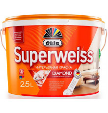 Краска для стен и потолков водно-дисперсионная Dufa Superweiss RD4 глубокоматовая белая 10 л.