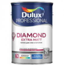 Краска для стен и потолков водно-дисперсионная Dulux Diamond Extra Matt глубокоматовая белая 4,5 л.