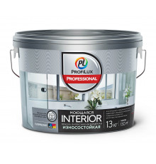 Краска для стен и потолков водно-дисперсионная латексная Professional Interior База-3 2,5кг Моющаяся, Profilux