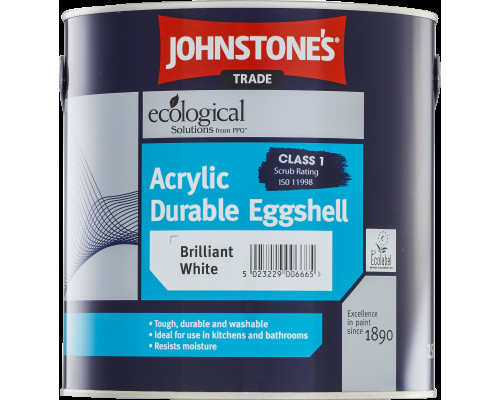 Краска для влажных помещений Johnstone`s Acrylic Durable Eggshell 5 л.