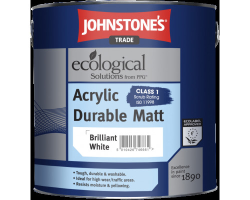 Краска для влажных помещений Johnstone`s Acrylic Durable Matt база L 2,5 л.