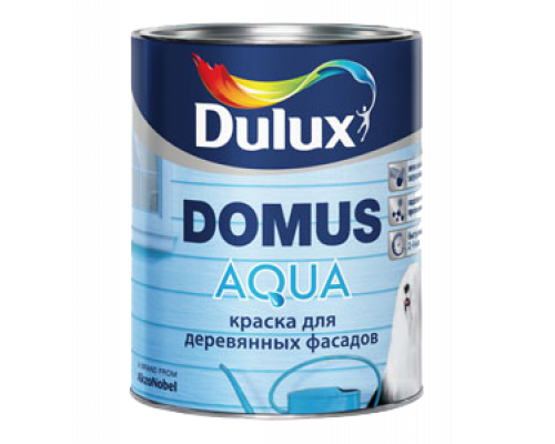 Краска Dulux "Domus aqua" акриловая для деревянных фасадов база BW ( 1л)