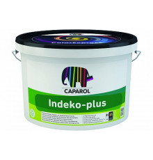Краска экологичная с двойной укрывистостью, глубокоматовая Caparol Indeko-plus белая 10 л.