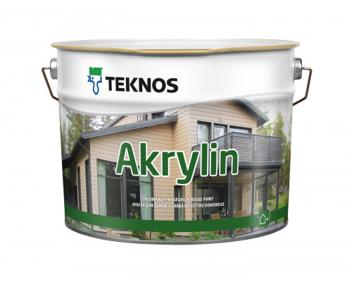 Краска фасадная Акрилин PM1 10/9л Teknos