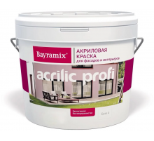 Краска фасадная акриловая Bayramix Acrilic Profi матовая 9 л. база А 