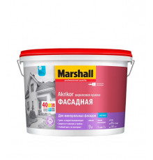 Краска фасадная акриловая Marshall Akrikor матовая база BW 2,5 л.