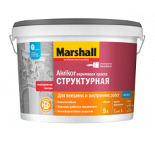 Краска фасадная акриловая Marshall Akrikor Структурная база BC 9 л.