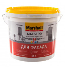 Краска фасадная акриловая Marshall Maestro глубокоматовая база ВС 2,5 л.