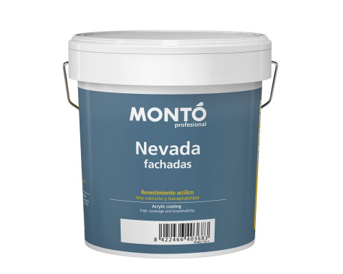Краска фасадная на водной основе Monto NEVADA FACHADAS LISO матовая база А 15 л.