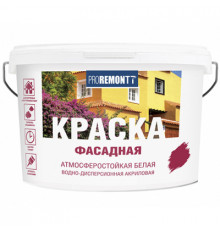 Краска фасадная PROREMONTT белая 3 кг. ЛС