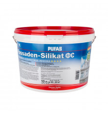 Краска фасадная силикатная Pufas Fassaden-Silikat белая 10 л. / 14,7 кг.
