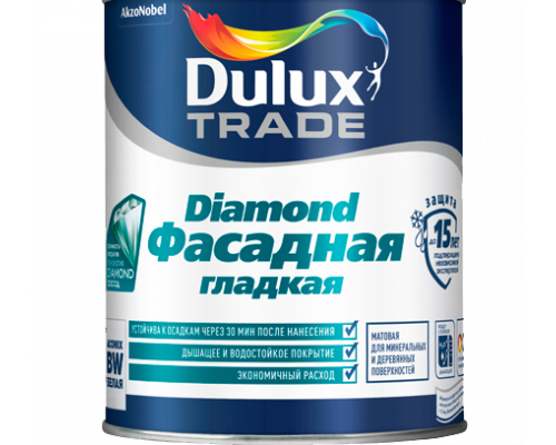Краска фасадная водно-дисперсионная Dulux Diamond гладкая база BM 4,8 л. 