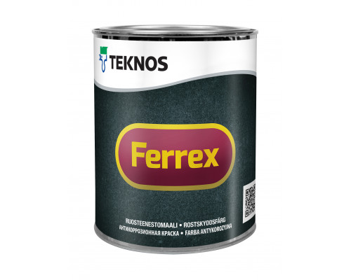 Краска Феррекс серый 1/1л Teknos