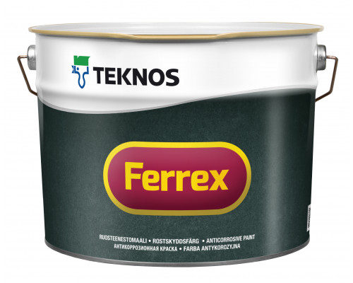 Краска Феррекс серый 10/10л Teknos