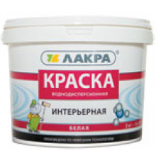 Краска интерьерная для стен и потолков воднодисперсионная Лакра Белый (ведро) 6,5кг. Л-С