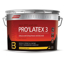 Краска интерьерная латексная матовая PARADE PRO'LATEX Е3 белая 9 л.