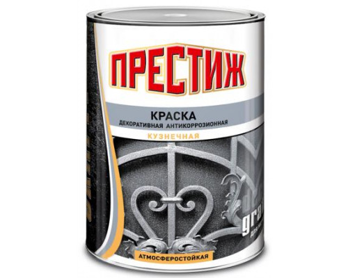 Краска Кузнечная с эффектом "GRAFIT" черная 0,9 л."Престиж"