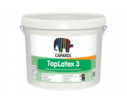 Краска латексная Caparol TopLatex 3 белая матовая 10 л.