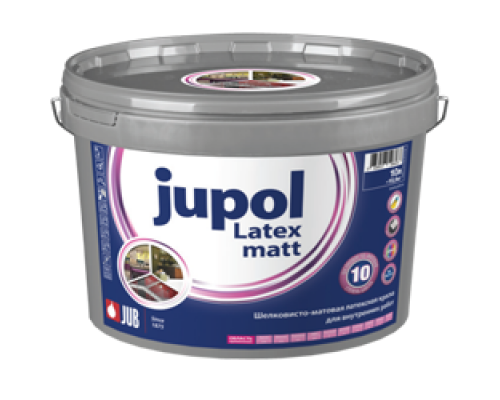 Краска латексная для внутренних работ JUPOL Latex matt База В (2000) матовая 4,75 л., JUB
