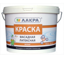 Краска латексная фасадная Лакра Белый 6,5кг Л-С