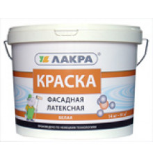 Краска латексная фасадная Лакра Белый 6,5кг Л-С