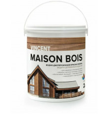 Краска-лазурь водно-дисперсионная для защиты деревянных изделий Vincent Maison Bois База С, 2 л